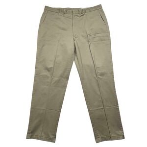 Eddie Bauer Classic Fit Mens Khaki Cotton Straight Leg Pants USA Made Size 44